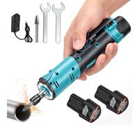YEARTOP Lijadora recta con batería de 12 V en forma de I con 2 baterías de 2000 mAh