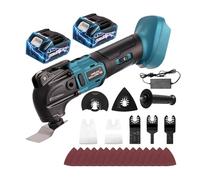 YEARTOP Multiherramienta Oscilante para Baterías 21V 4000mAh 2PCS 20000RPM | Solo cuerpo Compatible con Batería 18V Makita, Multifunción Sin Escobillas, 6 Variables, ángulo de Oscilación de 4°