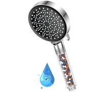 Ducha de alta presión con filtro - YEAUPE Ducha de mano de gran caudal con filtro Aumento de presión Ahorro de agua 6 modos Duchas para aguas duras Baja presión de agua Duchas