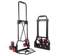 YEAUPE PRO Carretilla de Mano Plegable Escaleras 45 kg Negro