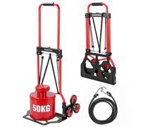 YEAUPE PRO Carretilla de Mano Plegable Escaleras 50 kg Rojo