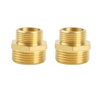 YEAUPE PRO Doble Pezón Reducido G3/4" a G1",2 Piezas de Latón Reduciendo Pezón Macho Conector de Rosca Macho a Rosca Macho Adecuado Para Calentar el Sistema de Agua Potable