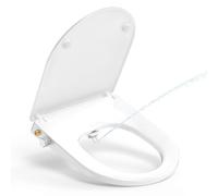 YEAUPE PRO Tapa WC Universal Bidet Soft Close Doble Boquilla Blanco Forma D