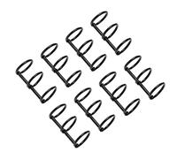 Yechiry Anillos de Carpeta Reutilizables Pequeños de Metal Galvanizado para Manual de Bricolaje y Encuadernación de Hojas Sueltas, 8 Piezas (BLACK)
