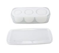 Yechiry Bandeja de Silicona para Cubitos de Hielo, 3 Tamaños Diferentes, Cilindro de Fusión Lenta, Molde para Hielo con Tapa, Ideal para Whisky, Cóctel, café, Bebidas Frías (Transparente)