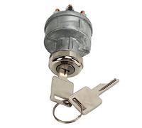 Yechiry Interruptor de Encendido con 2 Llaves para Cargadoras 6665606 | Carcasa de Aleación de Aluminio, Uso de Minicargadora, Compatibilidad con Excavadora, Motor de Arranque, Reemplazo Directo,