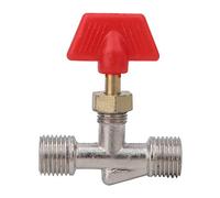 Yechiry Juego de Válvulas de Aguja de Latón de 5 Piezas para Compresor de Aire con Función de Bola Flotante Ideal para Reemplazo Rápido Tamaño de 1/4 pulg.
