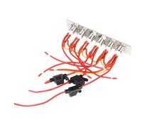 Yechiry Panel de Interruptor de Botón Pulsador de 6 Bandas con Luces Retroiluminadas Azules para Barco Marino RV 12V-24V DC Aluminio Acero Inoxidable