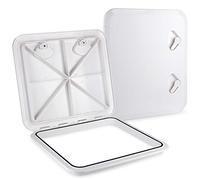 Yechiry Tapa de Escotilla de Cubierta, Diseño Resistente a la Intemperie para Uso Marino, 20.1" X 18.1" en ABS Blanco - Ideal para Accesorios de Barcos y Yates