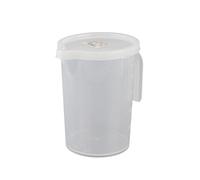 Yechiry Taza Medidora de Plástico Transparente de 500 Ml y 1000 Ml con Tapa Jarra Medidora Transparente Recipiente de Cocina Calor en ángulo de Grado Alimenticio Fácil de Verter Medición Precisa