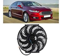 Yechiry Ventilador de Refrigeración de Radiador Delgado de 12 Pulgadas, Ventilador de Radiador Eléctrico de Alta Eficiencia para Refrigeración del Motor, Material ABS Duradero, 12 V, 1 Juego de Kit