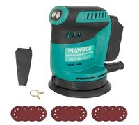 YEEJUAK Lijadora orbital con batería, 125 mm, sin escobillas, compatible con batería Makita de 18 V, lijadora orbital de rotación de 3 velocidades para lijar, pulir, alisar superficies (sin batería)