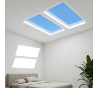 Yeelight Plafón LED efecto cielo azul artificial, control por mando a distancia y app Android, lámpara skylight de luz natural para baño, cocina, pasillo, estudio, 60×32×16cm