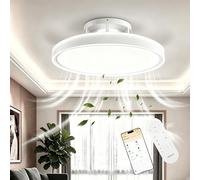 Yeelight Ventilador de Techo con Luz 74W, Plafón Inteligente Regulable con Ventilador Silencioso, 6 Velocidades, Mando a Distancia, Temporizador, Modo Verano Invierno, Lámpara para Dormitorio y Salón