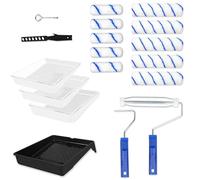 YEENAIV Kit Rodillo Para Pintar Paredes, Rodillo Pintura Pared Rodillos Grandes y Mini Para Pintar Paredes, También Tienen Bandeja y Mezclador Para Pintura Para Pintar Paredes, Bordes y Techos