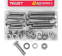 YEEZET M10 - Tornillos hexagonales de acero inoxidable 304, 40 mm, 50 mm, 70 mm, 80 mm, 304 (12 unidades)