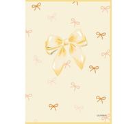 YELLOW BOW PATTERN B5 LINED COMPOSITION NOTEBOOK 80SHEETS 160PAGES: Cute Ribbon Writing Journal Gift for Girls College Women School Stationery Office Supplies