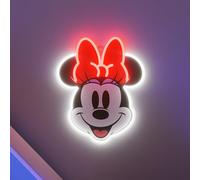 Yellowpop Letreros de neón con diseño de cara de Minnie Mouse de Disney, para decoración de pared, luces LED de neón para todas las paredes, fácil de instalar