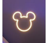 Yellowpop Letreros de neón, Mickey Mouse de Disney (orejas), letreros de neón para decoración de pared, luces LED de neón de bajo consumo para todas las paredes, letrero de neón personalizado fácil de
