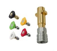 Yelvera Boquilla de conexión rápida específica de Karcher para salida de agua de lavadora a presión con accesorio de aleación de aluminio de 1/4 pulgadas (A)
