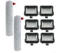 Yelvera Rodillos de cepillo y filtros HEPA para fregadores de suelos MIDEA S60 S60 Pro/Ultra (8 piezas)