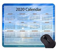 YENDOSTEEN Calendario 2020 Año Alfombrilla Antideslizante, Gaviota Playa temática Oficina Alfombrilla de ratón