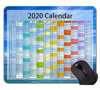 YENDOSTEEN Calendario 2020 Año Alfombrilla de ratón Original Personalizada, Alfombrilla de ratón de Goma temática Gaviota Playa