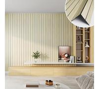 Yenhome Paneles de Vinilo Adhesivo para Pared Roble Claro 60x300cm Grueso Papel Pintado Autoadhesivo Listones de Madera Natural Impermeable Paneles Decorativos para Pareds Oficina Dormitorio Salon