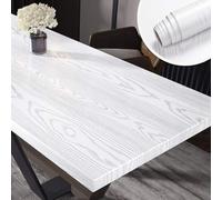 YENHOME Papel Pintado Madera Blanco Mate Dormitorio 60x300cm Vinilos Papel Pared Adhesivo para Muebles Efecto Madera Blanco Vinilos Para Encimeras de Cocina Papeles Pintados de Pared Puertas Armario