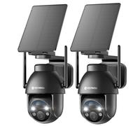 YESYAMO 2 Unidades 2 K cámara vigilancia WiFi Exterior inalámbrica Solar