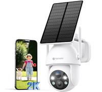 YESYAMO 2K Cámara Vigilancia WiFi Exterior Solar con Batería