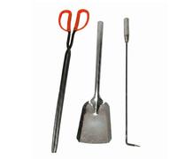 Yetuow Juego de pinzas para chimenea, herramienta de eliminación de cenizas, manejo de leña, mango largo de metal para una gestión fiable del fuego, adecuado para calefacción del hogar, cocina al aire