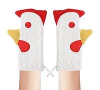 YFaith Guantes de Horno, 1 Par de Manoplas Resistente al Calor, Doble Capa Manoplas Horno, Talla Única, con Cordón, para Cocina, Barbacoa, Microondas