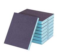 YFLeomry 8 esponjas abrasivas de grano 80, almohadillas de lijado en seco y húmedo, lavables y reutilizables, esponja de lijado flexible para madera, metal, pared, barniz, pintura de coche