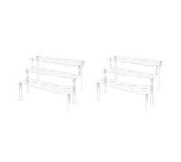 YGBWAOV 2X Soporte para Conos de Helado de 15 Agujeros, Acrílico, 3, Expositor para Aperitivos, Palomitas de Maíz, Soporte para Conos de Papel para Decoración del Hogar