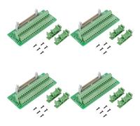 YGBWAOV 4X Interfaz del PLC del Enchufe del Bloque de Terminales de la Placa de ConexióN de la Tira del Conector de 40Pin IDC40P con el Soporte, para PLC, Montaje en Carril DIN