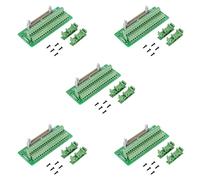 YGBWAOV 5X Interfaz del PLC del Enchufe del Bloque de Terminales de La Placa de Conexión de La Tira del Conector de 40Pin IDC40P con El Soporte, para PLC, Montaje En Carril DIN