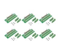 YGBWAOV 6X Interfaz del PLC del Enchufe del Bloque de Terminales de la Placa de ConexióN de la Tira del Conector de 40Pin IDC40P con el Soporte, para PLC, Montaje en Carril DIN