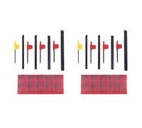 YGBWAOV 8 Juego de 7/8/10/12 mm Sclcr Torno Barra de Mandrinar Portaherramientas 10Pcs Ccmt 0602 Inserciones