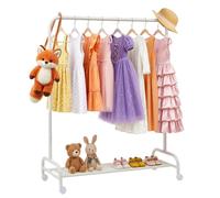 YGJT Percheros burro (classic) | Perchero pequeño para colgar ropa con ruedas y estante de almacenamiento, almacenamiento de disfraces para abrigos para niños