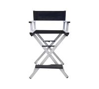 YGMNQAL Taburete de Maquillaje con Silla Plegable Aluminio for Exteriores | Silla plegable de aluminio for exteriores, taburete de maquillaje para(Silver Pillowless)