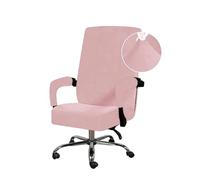 YGWRQY Fundas de Terciopelo para Silla de Escritorio de Oficina, Protector de sillón, Color Negro, Incluye reposabrazos, Fundas para Gamers, 2024, Rosa, Delgadas, XL (69 80 cm)