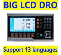 YH800 BIG LCD Dro Pantalla de lectura digital Carcasa de hierro Antiinterferencia 2 ejes 3 ejes 13 idiomas Soporte YH800-2P