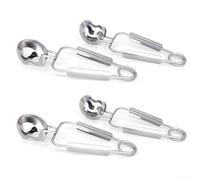 Yhenlovtt Juego de 4 pinzas de acero inoxidable para servir caracoles, escargot, pinzas de comida y cubo ergonómico, té multiusos con hielo para mango de cocina