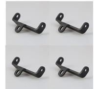 Yhenlovtt Soporte robusto de acero en forma de U de 3 mm, para montaje de cesta de bicicleta, accesorios de instalación de estante negro mate, 75 mm de longitud, juego de conversión de 4 piezas