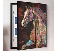 YHWKGZ Cubierta decorativa for caja de interruptores, con acabado de cristal, cubierta for panel eléctrico montada en la pared, cubiertas decorativas for cajas de fusibles(Black-A-R,27.5x19.6in)