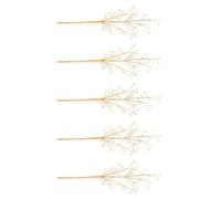 YIBOZI Paquete de 5 tallos decorativos para árbol de Navidad, ramas de plantas artificiales, ramo de flores, decoración de jarrones