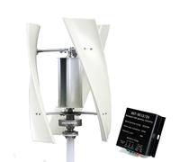 YIGECHENXIN Generador de energía doméstico y Comercial 12V 24V 48V 220V, turbina eólica de Eje Vertical silenciosa de 20000W con Controlador, para Techo, Barco, RV y Fuera de la Red,220v