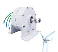 YIGECHENXIN Generador de Imán Permanente de 3 Fases de 12000W, 12V 24V 48V para Turbina Eólica Turbina de Agua (con Controlador 12V),48v