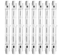 YIIFELL 8 Piezas Bombilla Halogena Lineal 118mm 500W Bombilla r7s Superbrillantes Blanco Cálido 2800K Regulable J118 Tipo J Bombillas AC 220-240V para Luces de Techo,Lluminación de Paisaje